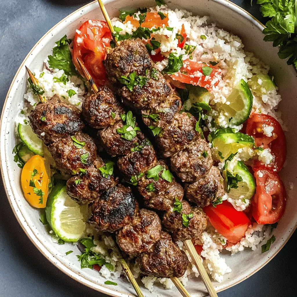 Juicy Beef Kafta Kebabs are perfect for summer grilling or a cozy dinner. Made with ground beef, fresh herbs, and warm spices, these kebabs are bursting with flavor. Serve them with a side of tzatziki or over a bed of rice for a delicious meal. Save this recipe and impress your friends at your next barbecue or family gathering!