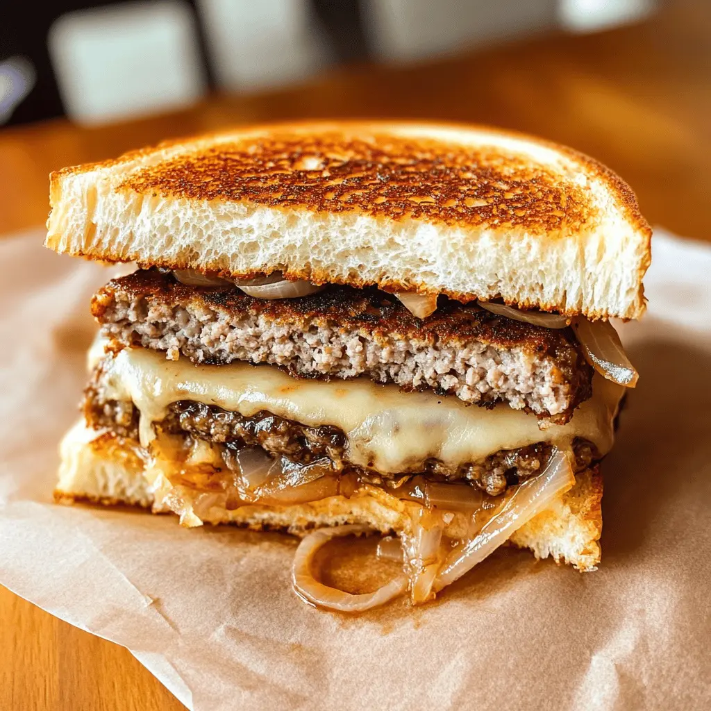 Savor the delicious combination of juicy beef patties, melted cheese, and sweet caramelized onions in these patty melts! This comforting dish is perfect for lunch or a cozy dinner at home. Quick and easy to make, it's sure to impress your family and friends. Save this recipe for your next meal and enjoy a tasty twist on a classic!