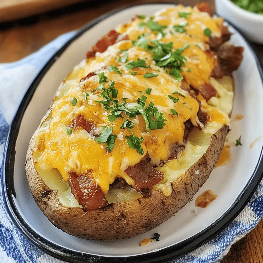 Treat yourself to the best steakhouse baked potatoes, perfectly fluffy on the inside and crispy on the outside. These potatoes are loaded with butter, sour cream, and chives for that mouthwatering flavor you love. Ideal for pairing with your favorite steak or enjoying as a delicious side at any dinner gathering. Save this recipe for your next BBQ or family feast!