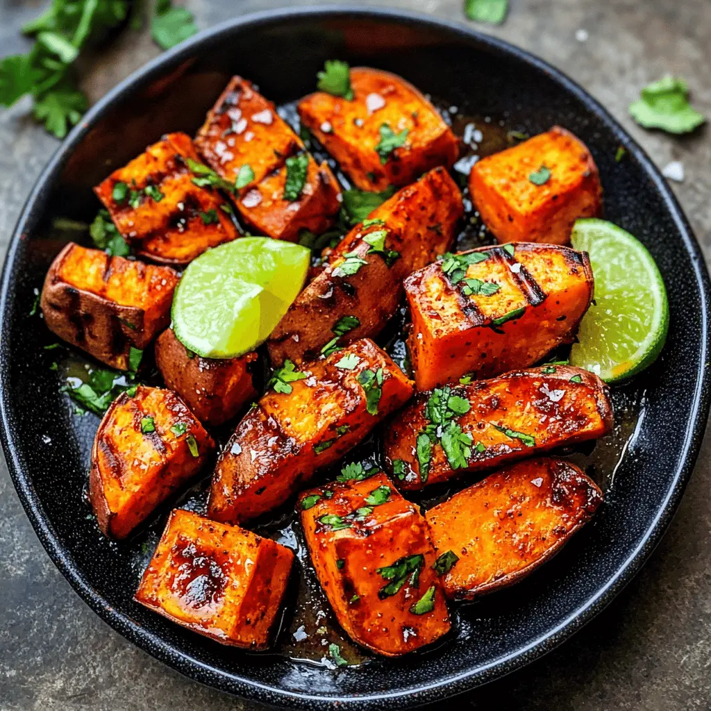 Looking for a unique side dish? These Chili + Honey Roasted Sweet Potatoes are a delightful mix of spicy and sweet, finished off with a zesty hint of lime juice. Perfect for enhancing your dinner table or bringing a twist to meal prep! Save this recipe for your next gathering or cozy family dinner.