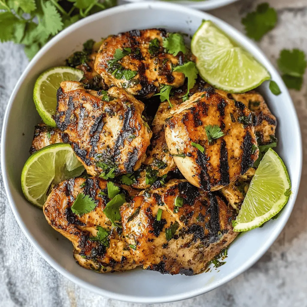 This Cilantro Lime Chicken is a zesty delight that combines fresh cilantro, tangy lime juice, and juicy chicken for a flavor-packed meal. Perfect for grilling or baking, it's easy to make and sure to impress at your next cookout or family dinner. Save this recipe to keep the taste of summer on your plate all year round!