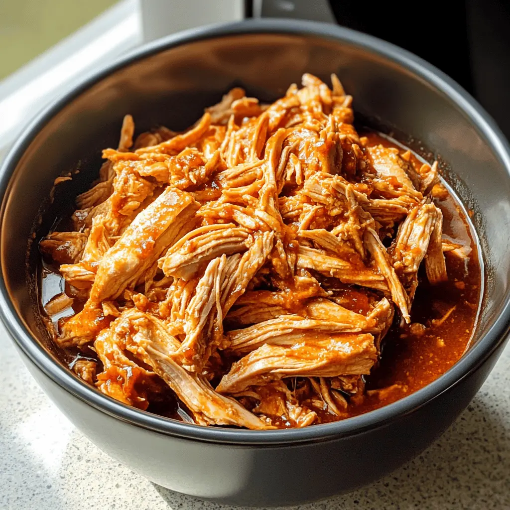 Get ready for an easy and delicious meal! This Crockpot BBQ Pulled Chicken is packed with flavor and requires minimal prep. Simply toss in chicken, your favorite BBQ sauce, and let the slow cooker do the work. Perfect for sandwiches, tacos, or a hearty salad. Save this recipe for your next family gathering or casual weeknight dinner!