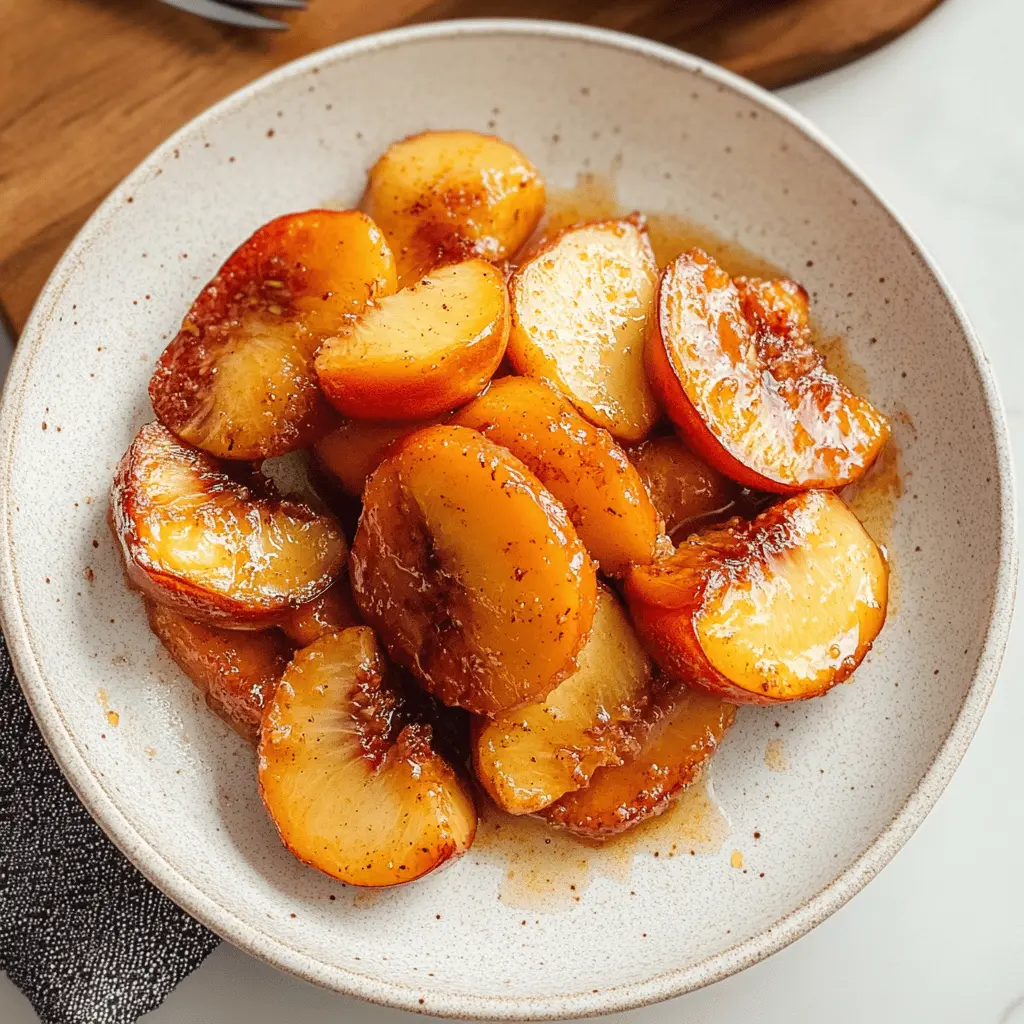 Enjoy a delightful treat with these Easy Air Fryer Peaches! Juicy peaches are perfectly caramelized, bringing out their natural sweetness. This simple recipe makes a great dessert or snack and can be topped with ice cream or yogurt. Save this pin for a quick and tasty summer favorite that will impress your friends and family!