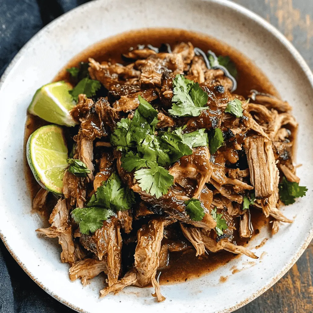 This easy Crockpot Pork Carnitas recipe brings tender, juicy flavors to your table with minimal effort! The slow cooking process infuses the pork with spices like cumin and garlic, creating a deliciously satisfying dish. Perfect for tacos, burritos, or nachos, it's ideal for family gatherings or busy weeknights. Save this recipe and enjoy tasty homemade Mexican cuisine anytime you want!