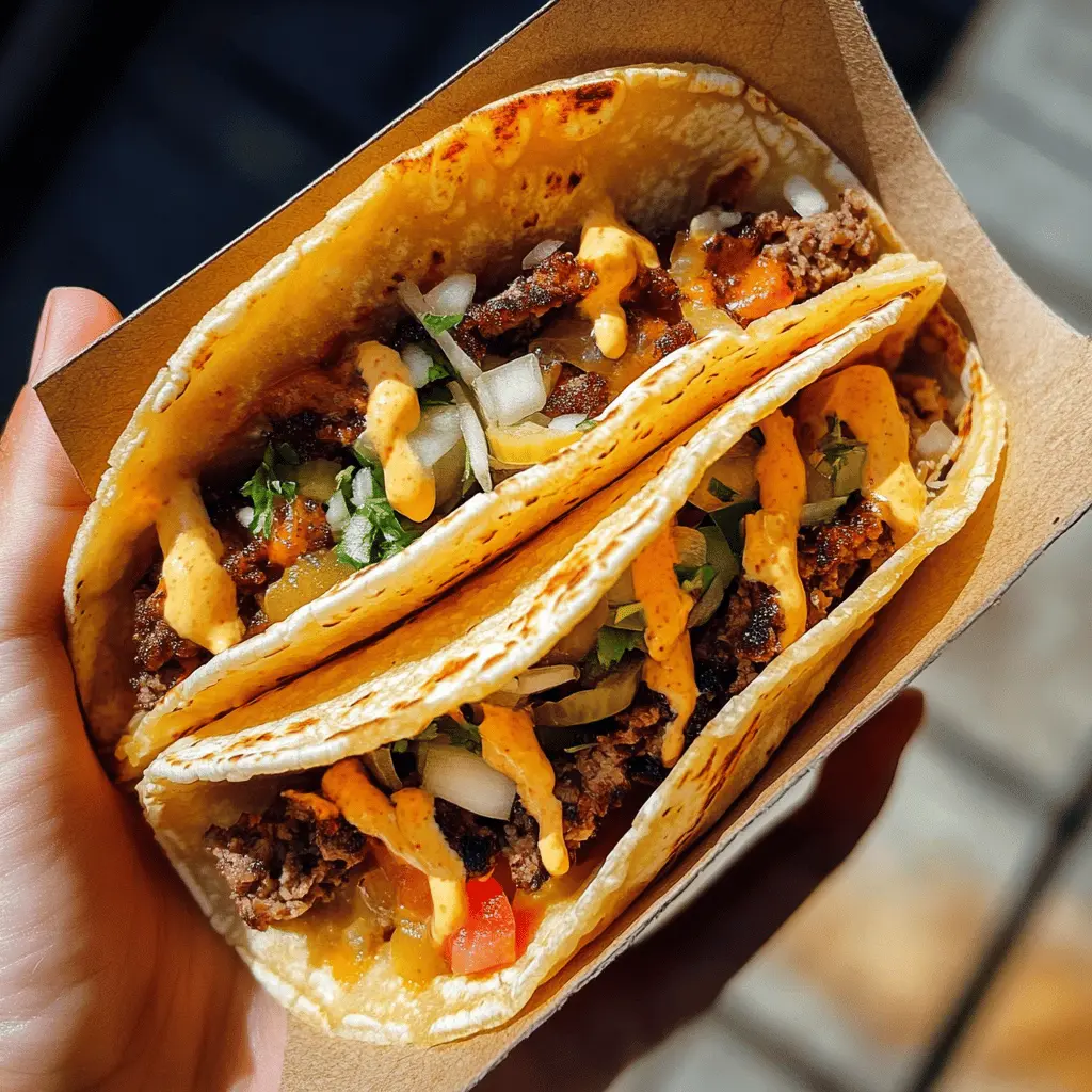 Get ready for a flavor-packed twist on taco night with these Easy Smash Burger Tacos! Juicy smashed burger patties nestled in soft tortillas, topped with fresh veggies and your favorite sauces. Perfect for a quick dinner or a fun gathering with friends. Save this recipe for a deliciously unique meal that everyone will love!
