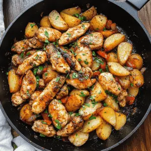 This Garlic Butter Chicken and Potatoes Skillet is a weeknight lifesaver! Juicy chicken is sautéed to perfection alongside tender potatoes, all coated in rich garlic butter. It's a comforting one-pan meal that’s packed with flavor and easy cleanup. Save this recipe for a busy night or a cozy dinner with loved ones!