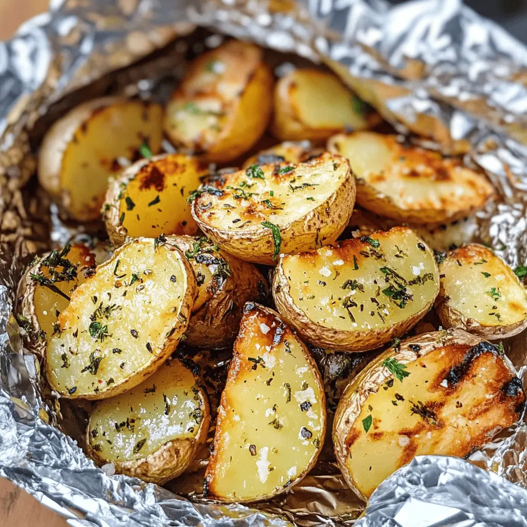 Transform your barbecue experience with these easy Garlic Herb Grilled Potatoes in Foil! Perfectly seasoned with garlic and fresh herbs, these tender potatoes are packed with flavor. Ideal as a side dish for cookouts, picnics, or family dinners. Save this pin for a delicious and hassle-free addition to your next meal!