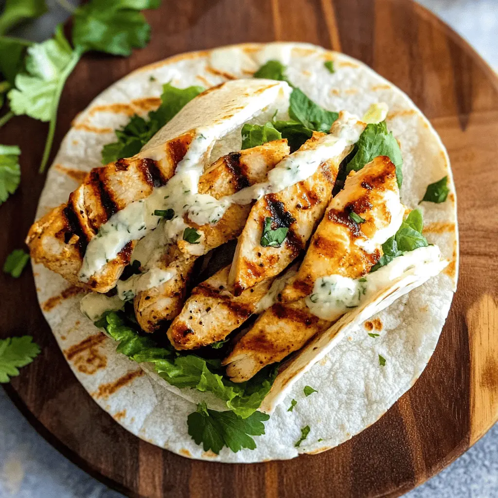 Ready for a quick and tasty meal? This Grilled Chicken Wrap is loaded with juicy chicken, fresh veggies, and a creamy dressing, all wrapped in a soft tortilla. Perfect for lunch or a light dinner! Save this recipe for a fuss-free weeknight dinner or a delicious picnic treat. Don't miss out on this flavorful option!