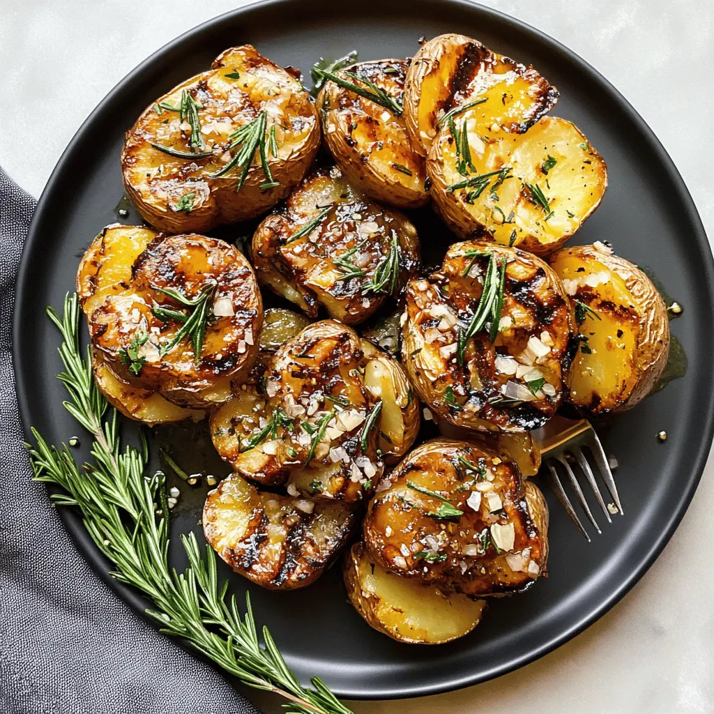 Get ready to elevate your potato game with these Grilled Garlic Rosemary Smashed Potatoes! Perfectly crispy on the outside and fluffy on the inside, this recipe combines fragrant rosemary and zesty garlic. Ideal for summer barbecues or cozy family dinners, be sure to save this one for your next gathering! 🥔✨