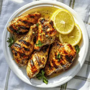 Tender and juicy grilled lemon chicken is perfect for summer barbecues! With zesty lemon and fresh herbs, this recipe is bursting with flavor and easy to prepare. It's a great way to impress your guests or enjoy a wholesome weeknight dinner. Save this for your next grilling adventure or family gathering!
