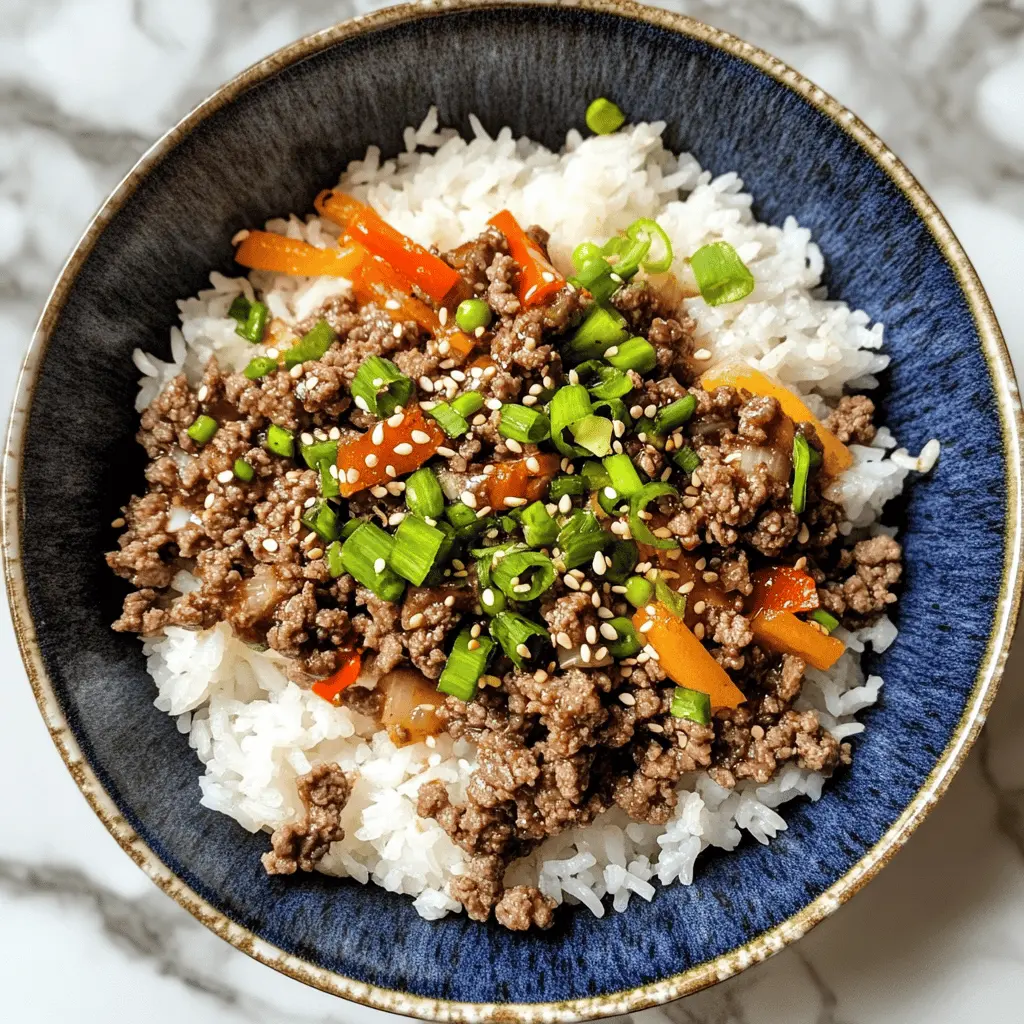 Enjoy a delicious twist on dinner with these Ground Beef Teriyaki Rice Bowls! Packed with flavorful ground beef, vibrant veggies, and a savory teriyaki sauce, this dish is perfect for busy weeknights. Easy to prepare and customizable, it's sure to please the whole family. Save this recipe for your next meal prep or a casual get-together!