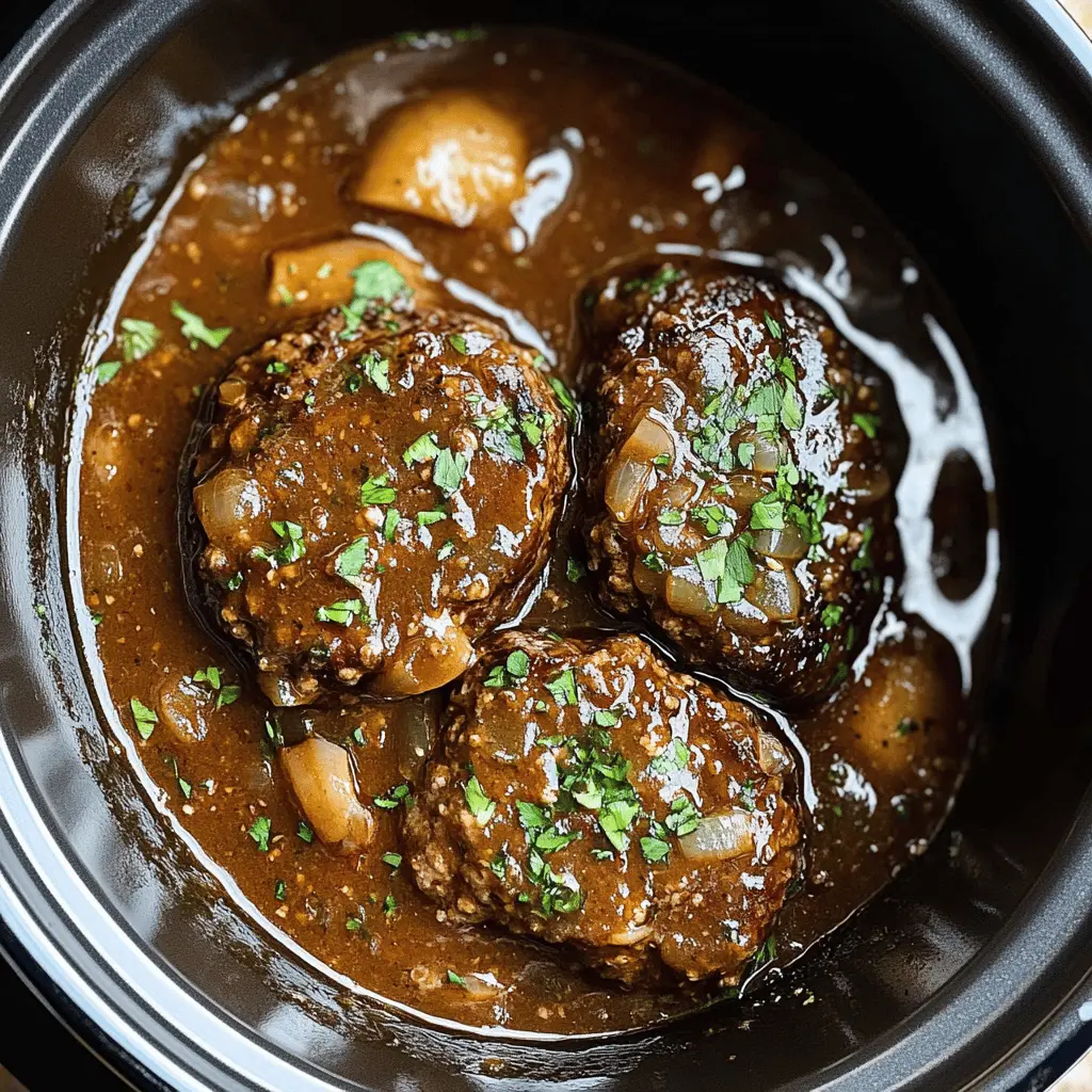 Easy and delicious, this Slow Cooker Salisbury Steaks Recipe is all about tender beef smothered in rich, savory gravy. With minimal prep, you can enjoy classic flavors that make for a hearty family meal. Perfect for busy weeknights or cozy weekends, save this pin for a simple dinner idea that everyone will love!