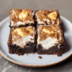 Bring the classic campfire treat indoors with these S'mores Brownies topped with a creamy Vanilla Bean Marshmallow! Rich chocolate brownie layers meet gooey marshmallows and crunchy graham crackers for the perfect balance of flavors and textures. Save this recipe for your next gathering or cozy night in! Perfect for impressing friends or indulging yourself.