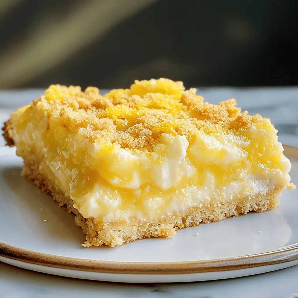 This Tangy Lemon Cream Cheese Dump Cake features a buttery crust that melts in your mouth with each bite! Perfectly sweet and zesty, this easy dessert is a crowd-pleaser for gatherings or a delightful treat at home. Save this recipe now to whip up a refreshing dessert for your next family dinner or barbecue!