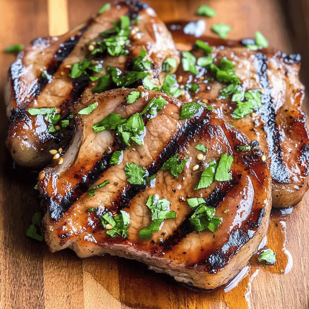 Transform your pork chops into a flavorful feast with this easy marinade! Made with savory garlic, tangy mustard, and a hint of sweetness, this marinade enhances the natural juiciness of the meat. Perfect for grilling or baking, it's a surefire way to impress at your next family dinner. Save this recipe for delicious pork chops that are juicy and packed with flavor!