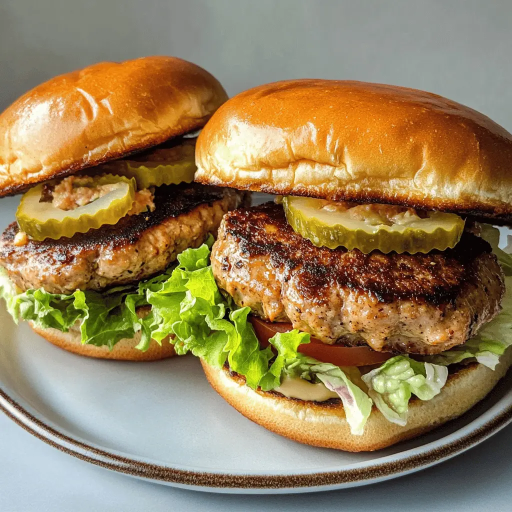 Juicy turkey burgers that are packed with flavor! Made with lean turkey meat and a delicious blend of herbs and spices, these burgers are perfect for a healthy weeknight dinner or summer BBQ. Serve them with your favorite toppings, and you’ll have a satisfying meal everyone will enjoy. Save this recipe for a tasty twist on classic burgers!