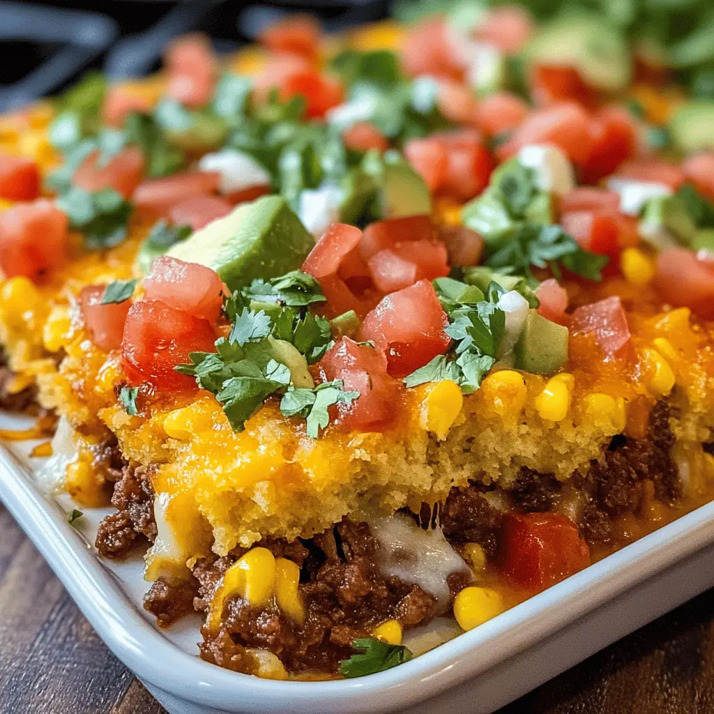 Easy Cheesy Cornbread Taco Bake Recipe
