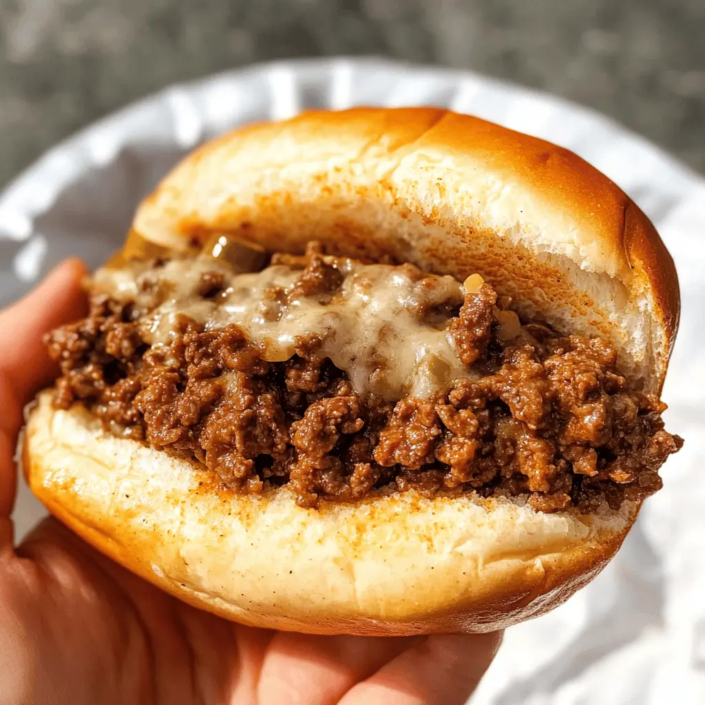 Easy Philly Cheesesteak Sloppy Joes Recipe