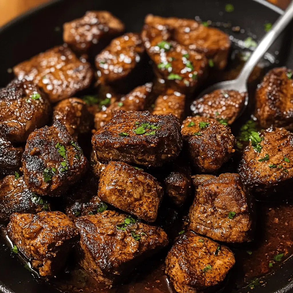 Easy Cajun Garlic Butter Steak Bites