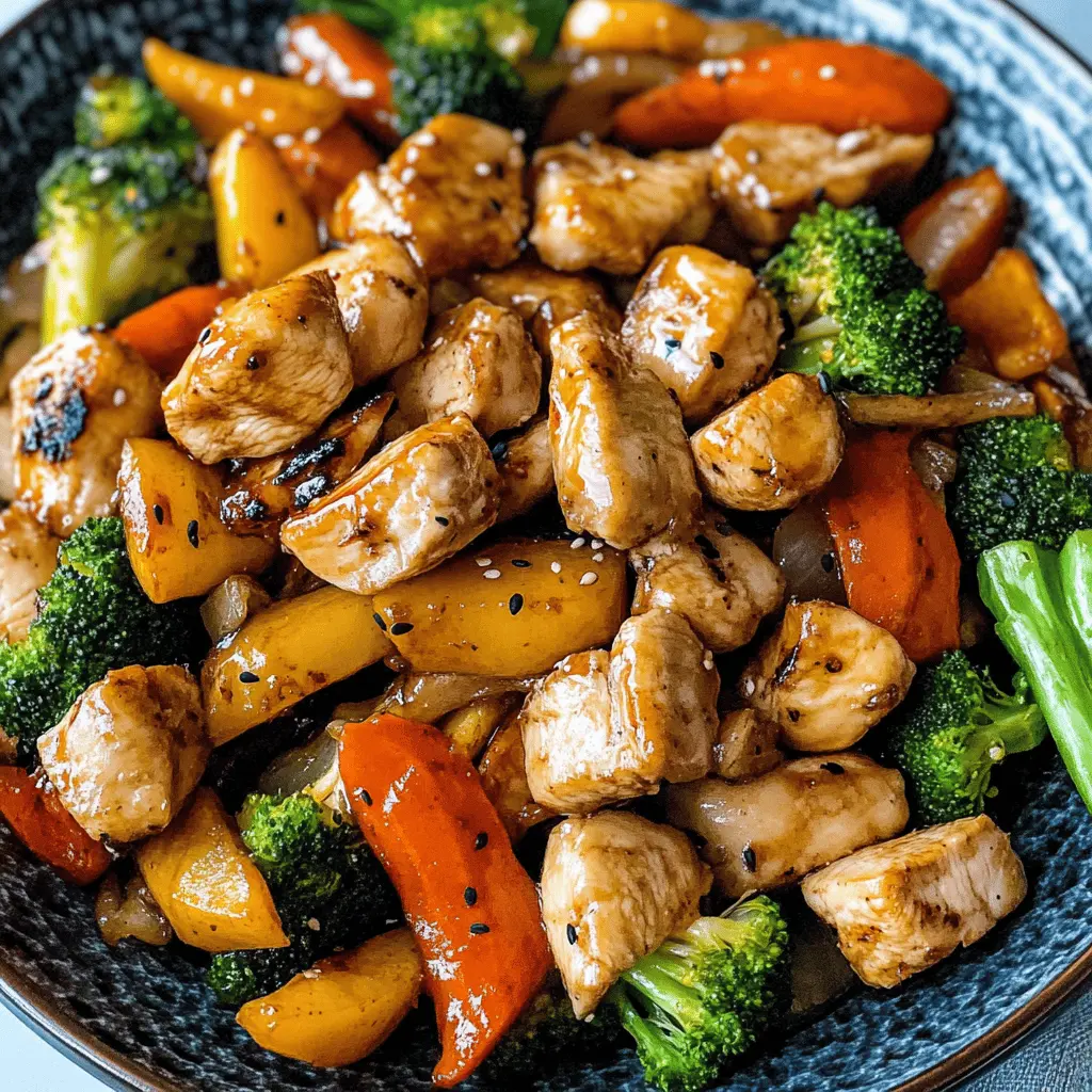 Easy Hibachi Chicken and Veggie Stir-Fry