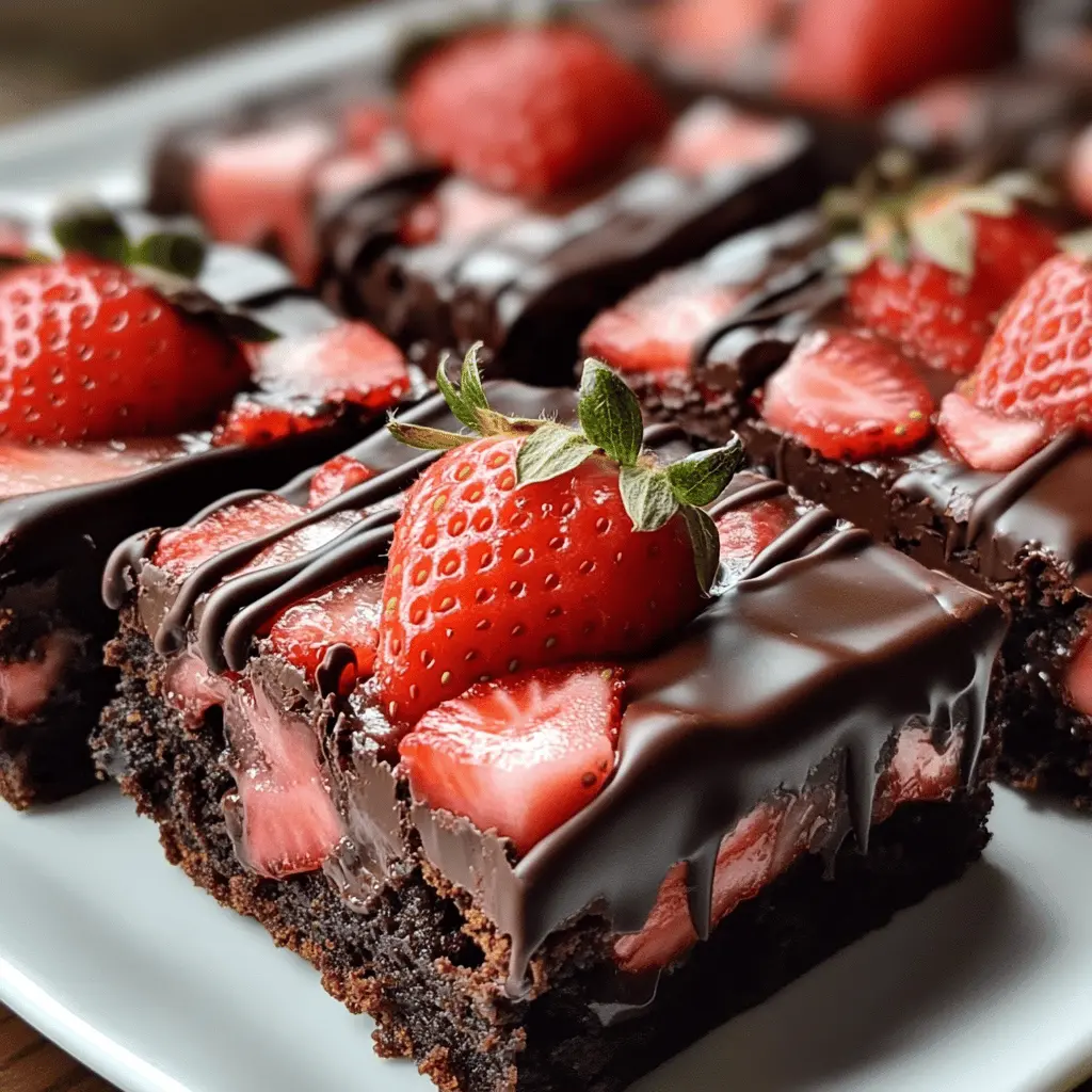 Easy Chocolate Covered Strawberry Brownies Recipe