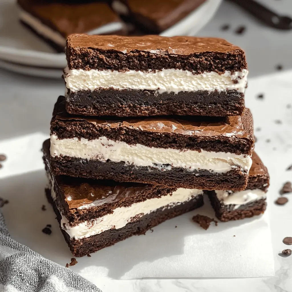 Easy Brownie Ice Cream Sandwiches Recipe