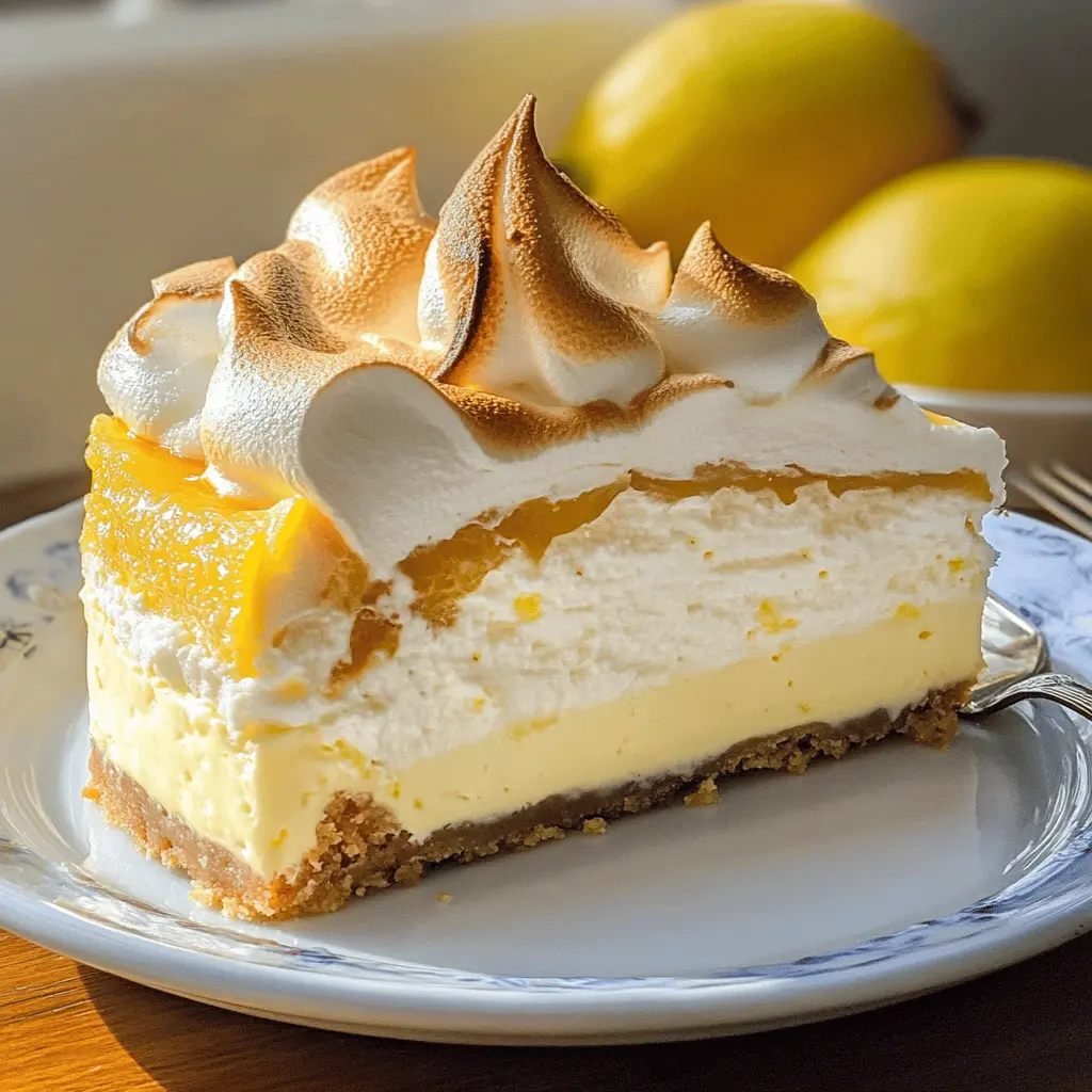Easy Triple Lemon Meringue Cheesecake Recipe