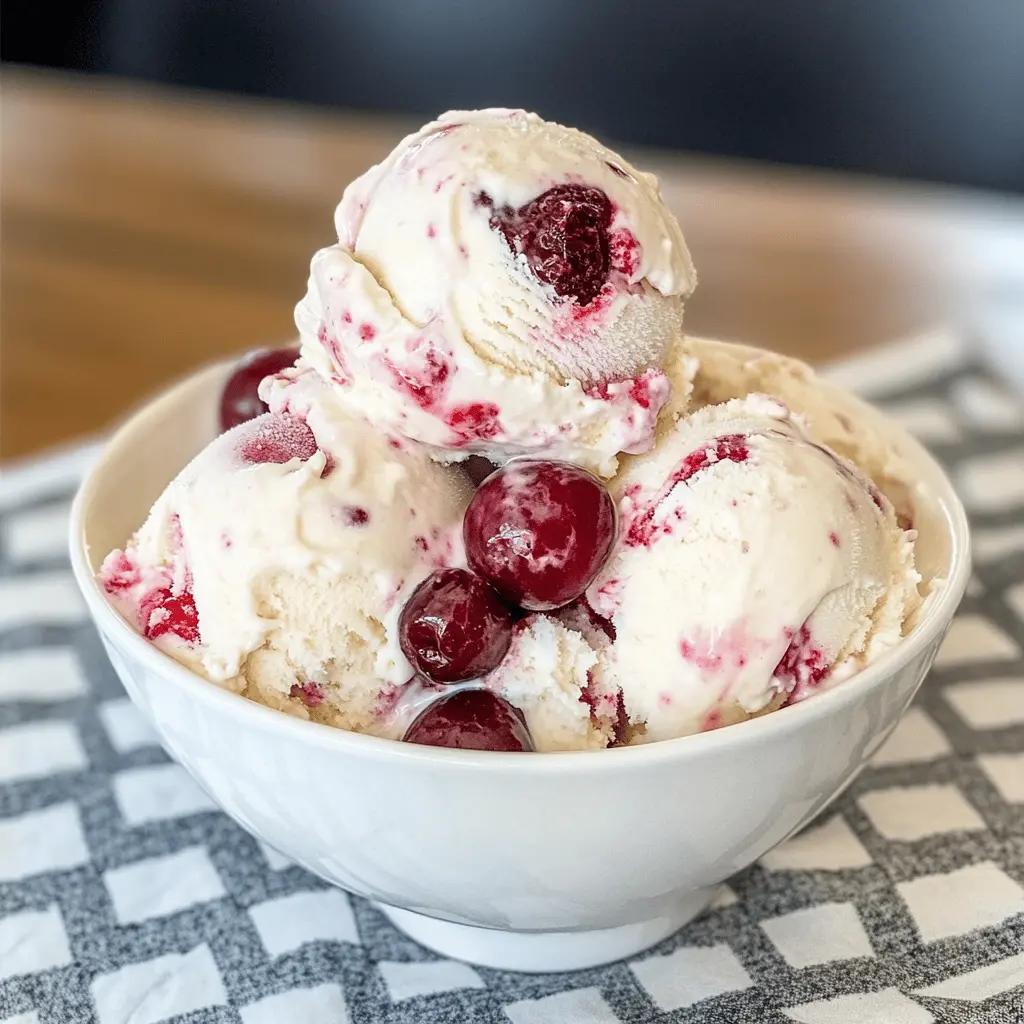 Easy Homemade Cherry Vanilla Ice Cream Recipe