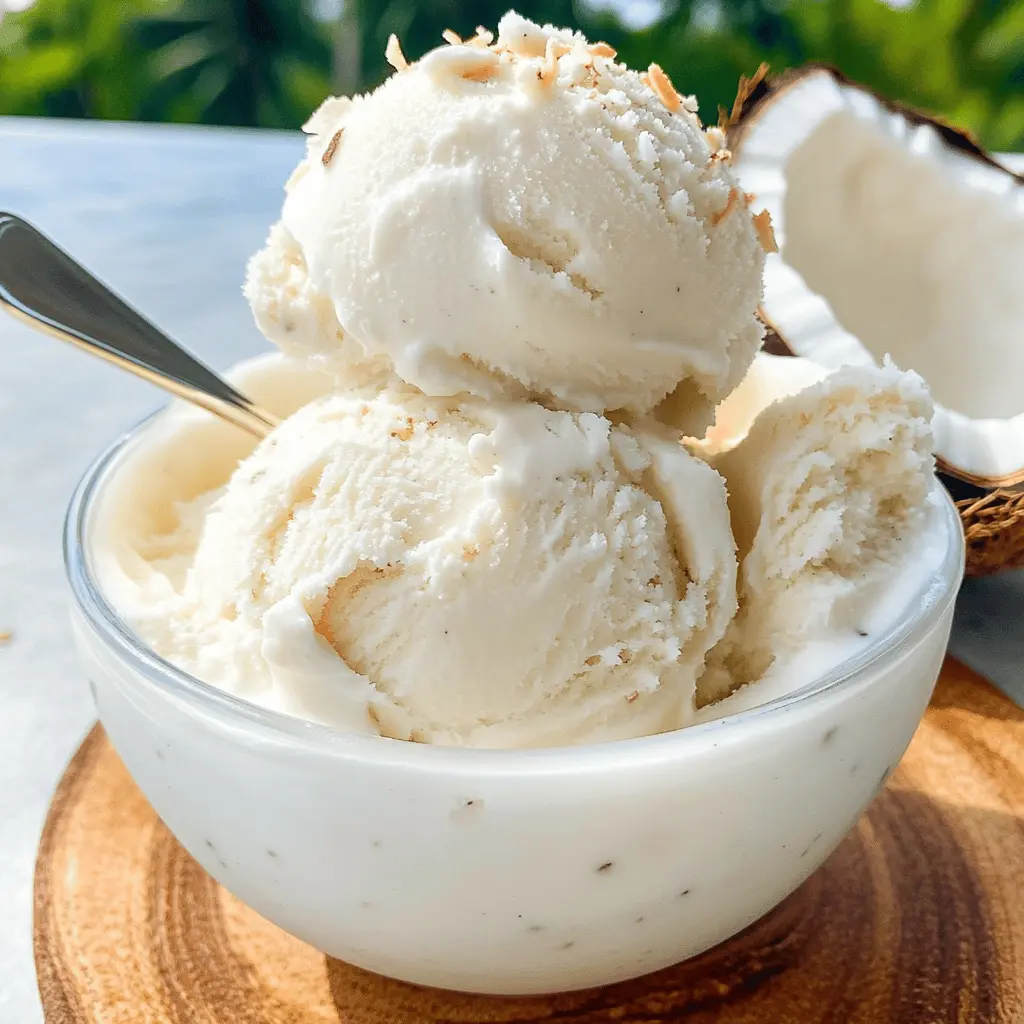 Easy Homemade Coconut Ice Cream Recipe