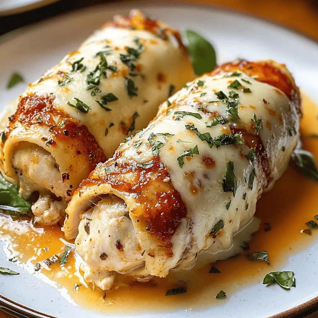Easy Chicken Rollatini Recipe with Cheese