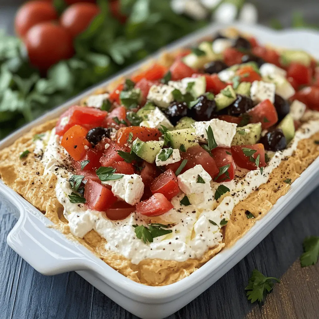 Easy 7-Layer Greek Dip Recipe