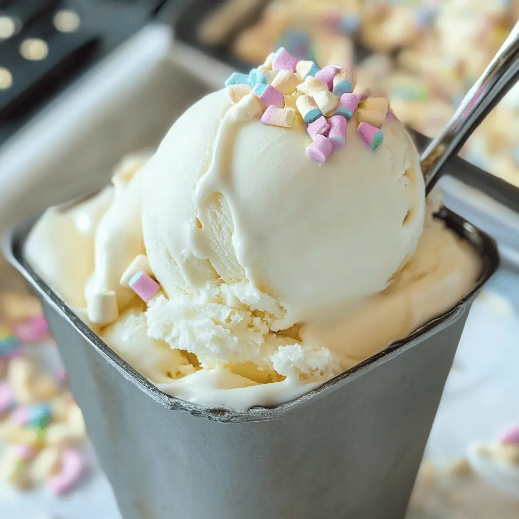 Easy Marshmallow Ice Cream Recipe