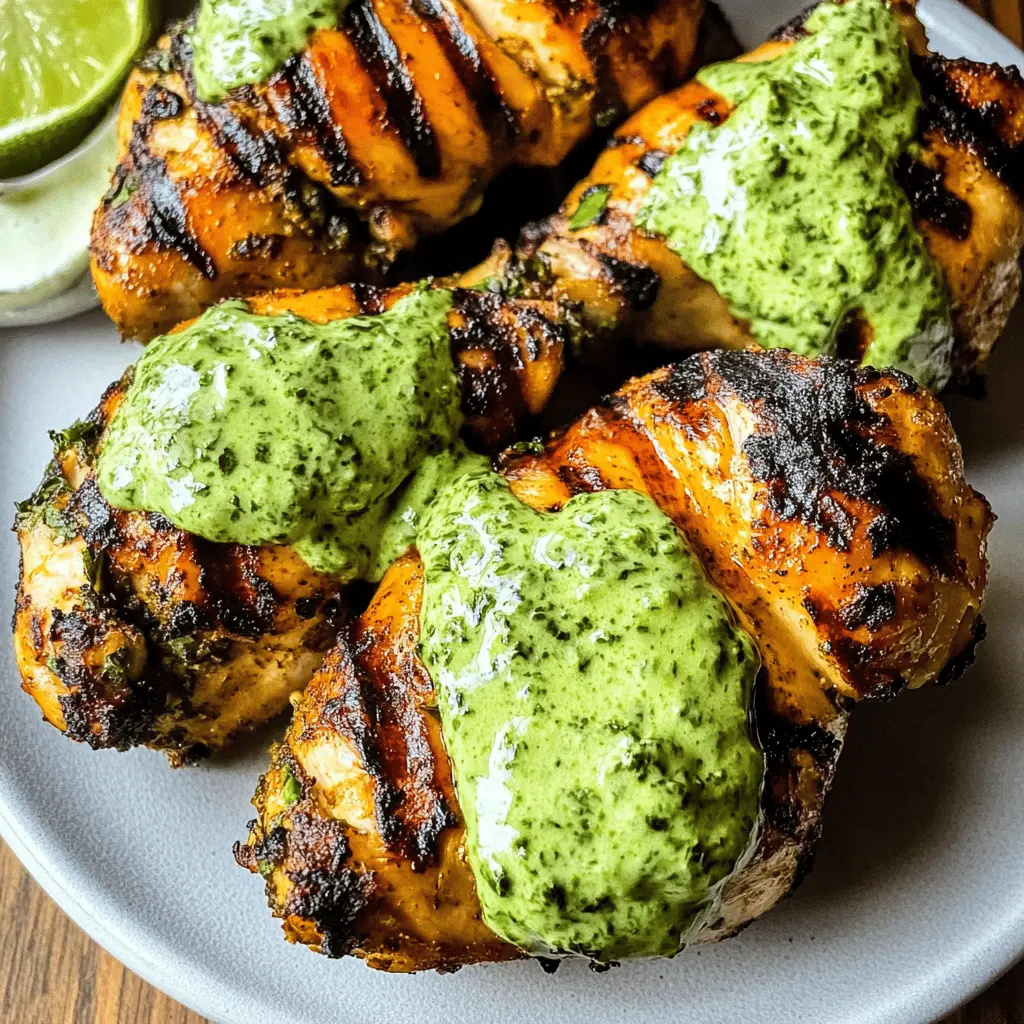Easy Peruvian Grilled Chicken With Creamy Green Sauce