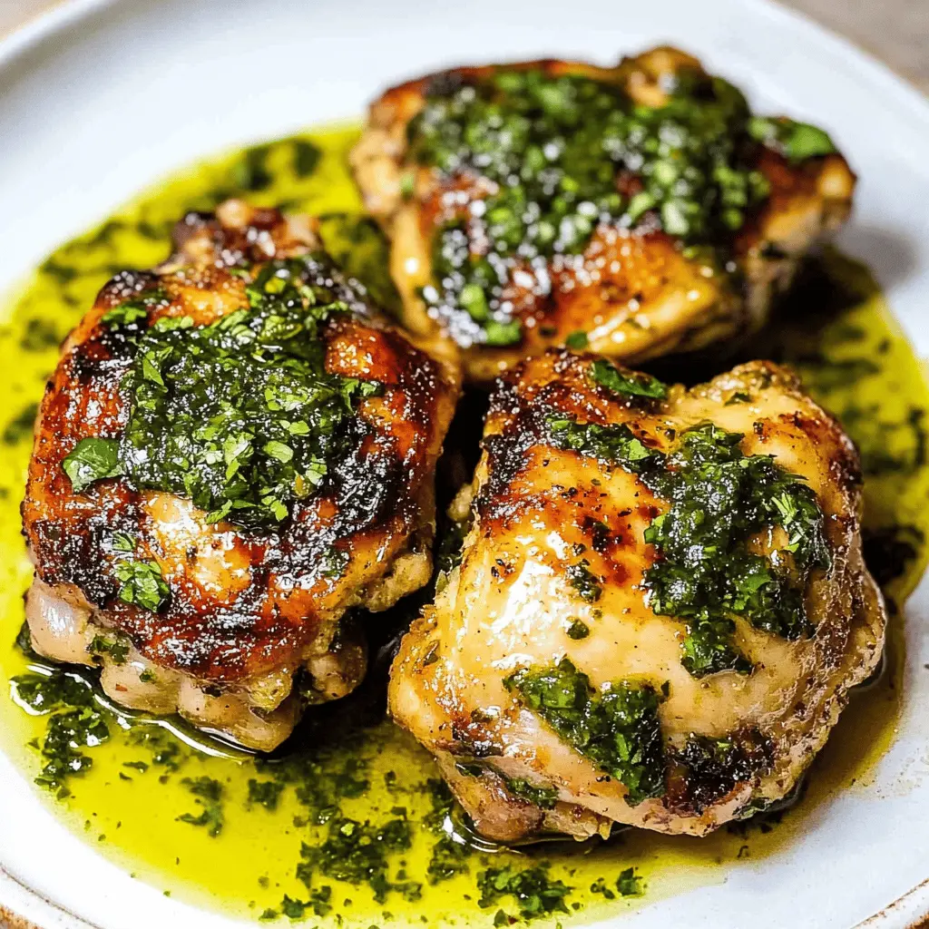 Easy Juicy Chimichurri Chicken Thighs