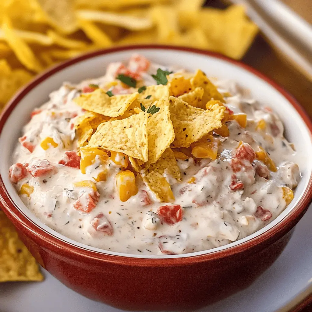 Easy Creamy Rotel Ranch Boat Dip Recipe