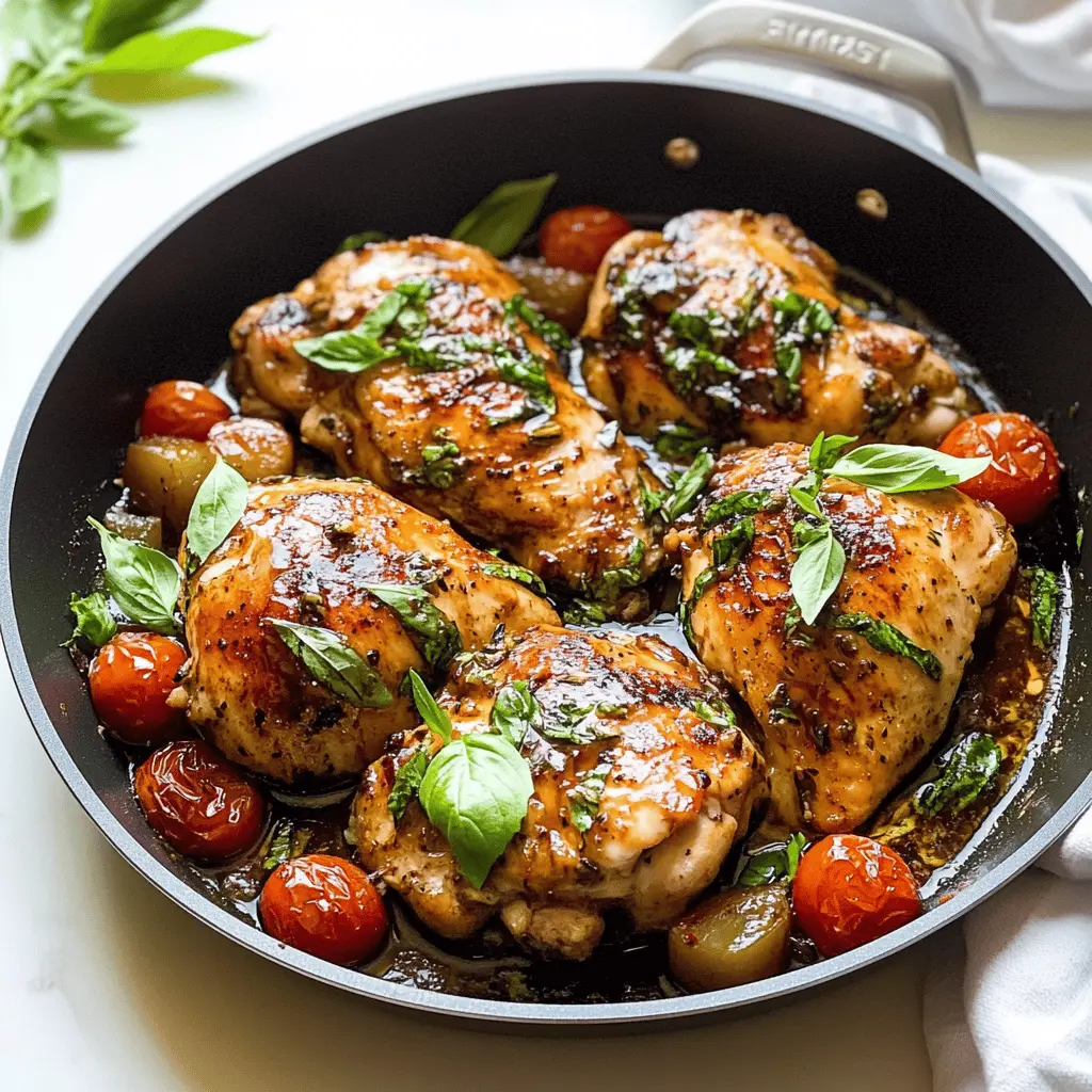 Easy One Pan Balsamic Chicken Dinner
