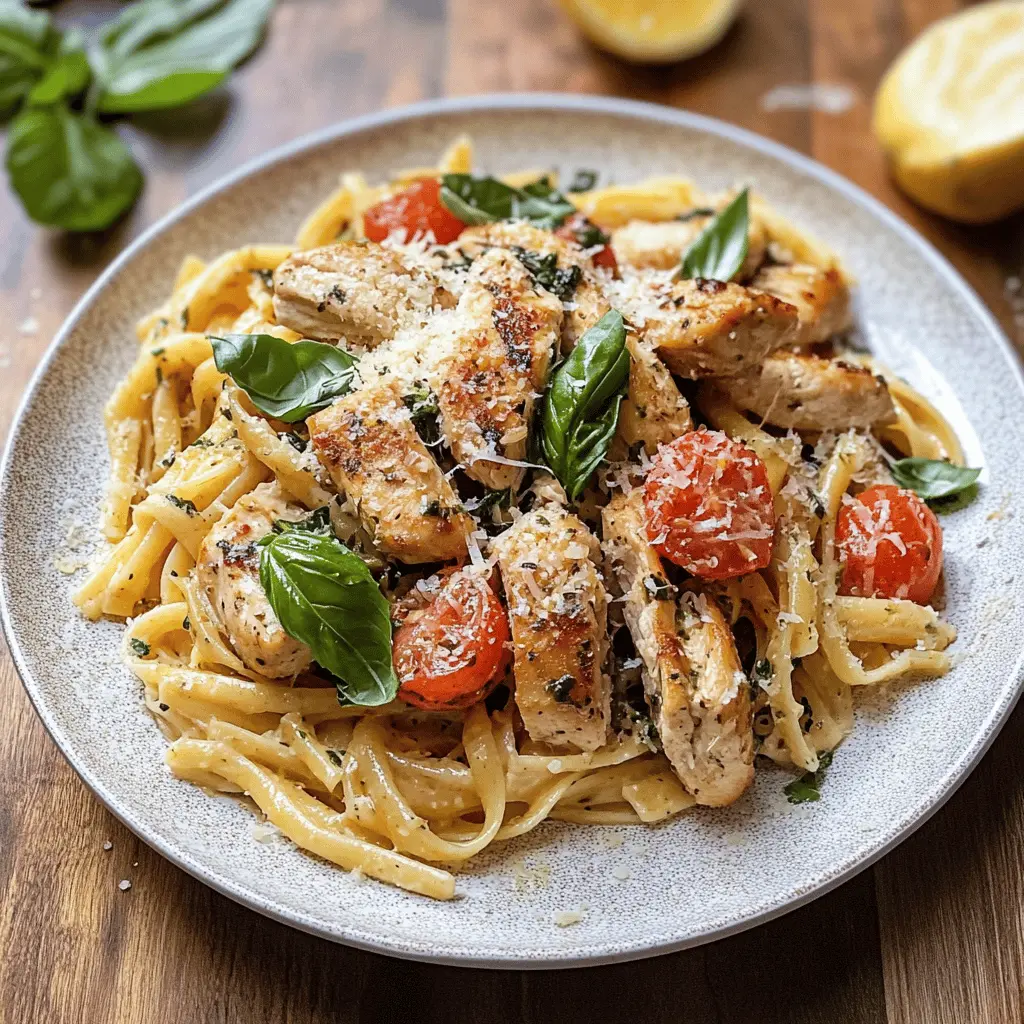 Easy Lemon Basil Chicken Pasta Recipe