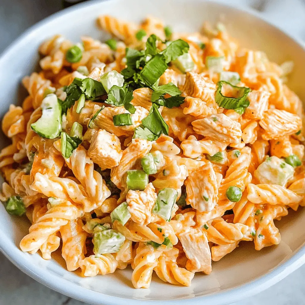 Easy Buffalo Chicken Pasta Salad Recipe