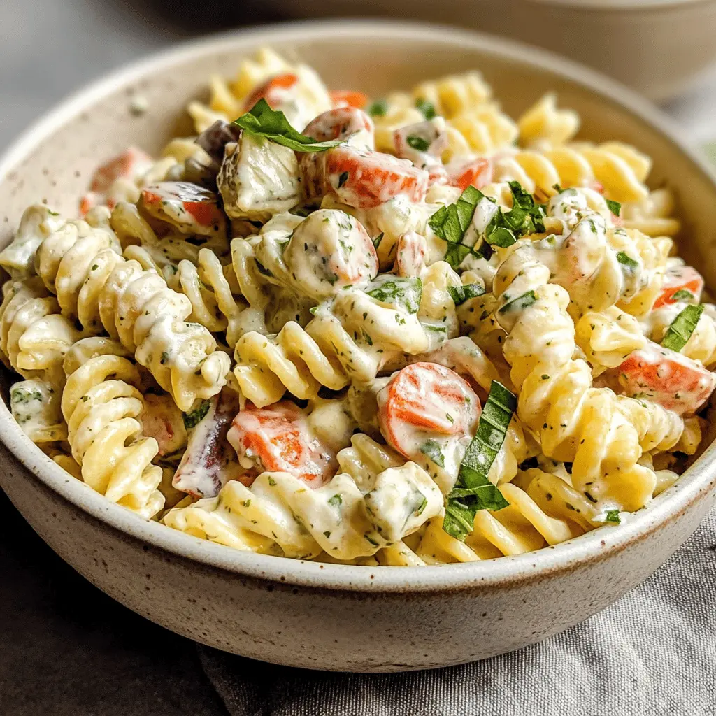 Easy Creamy Pasta Salad Recipe