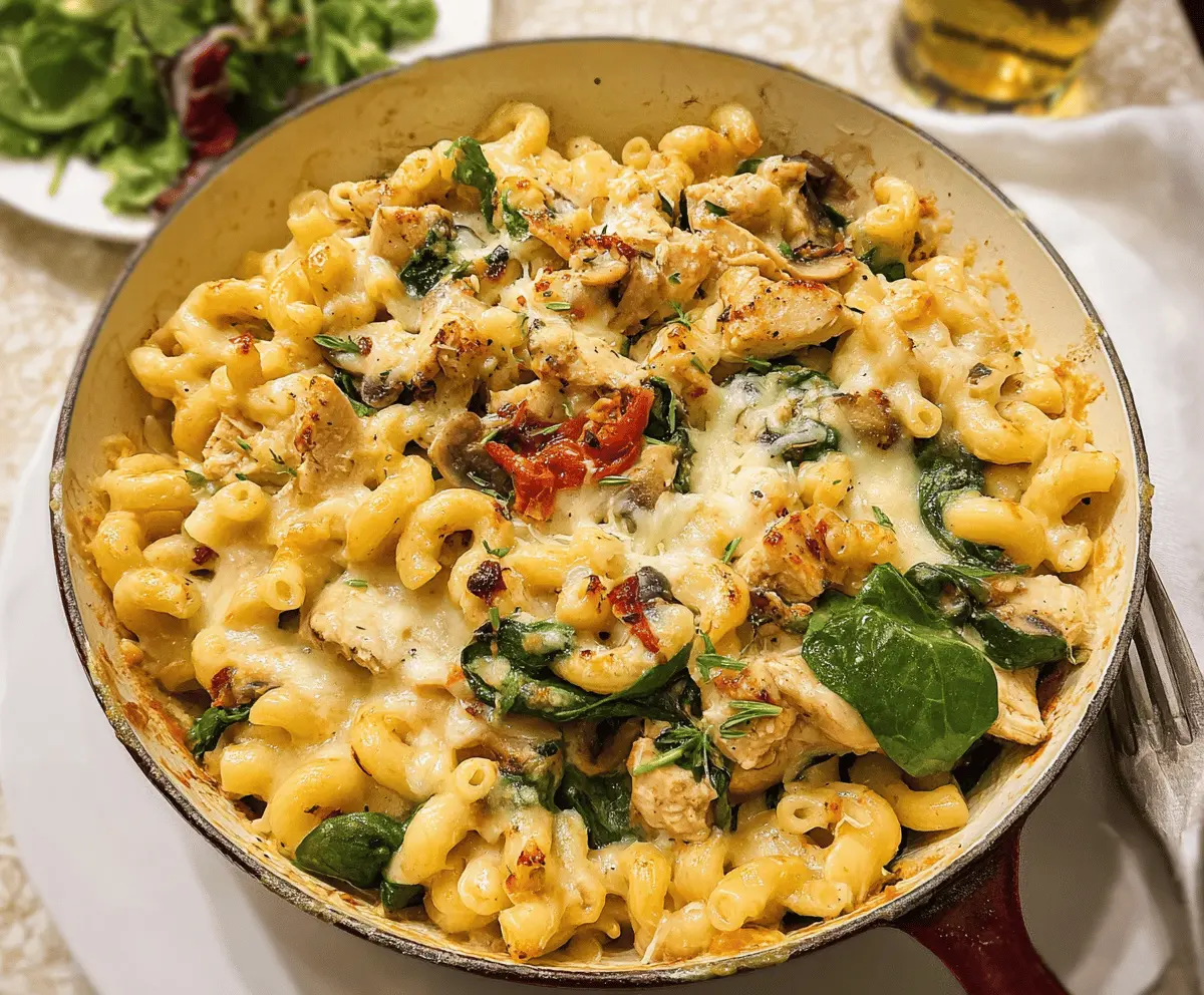Easy Tuscan Chicken Mac and Cheese Recipe
