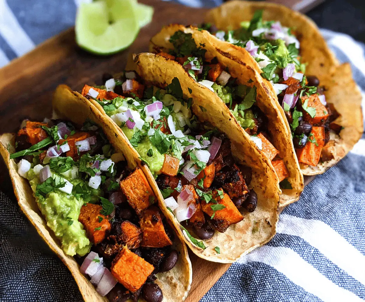 Easy Black Bean Sweet Potato Tacos Recipe