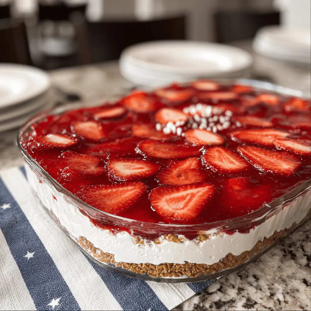 Easy Strawberry Pretzel Jello Salad Recipe