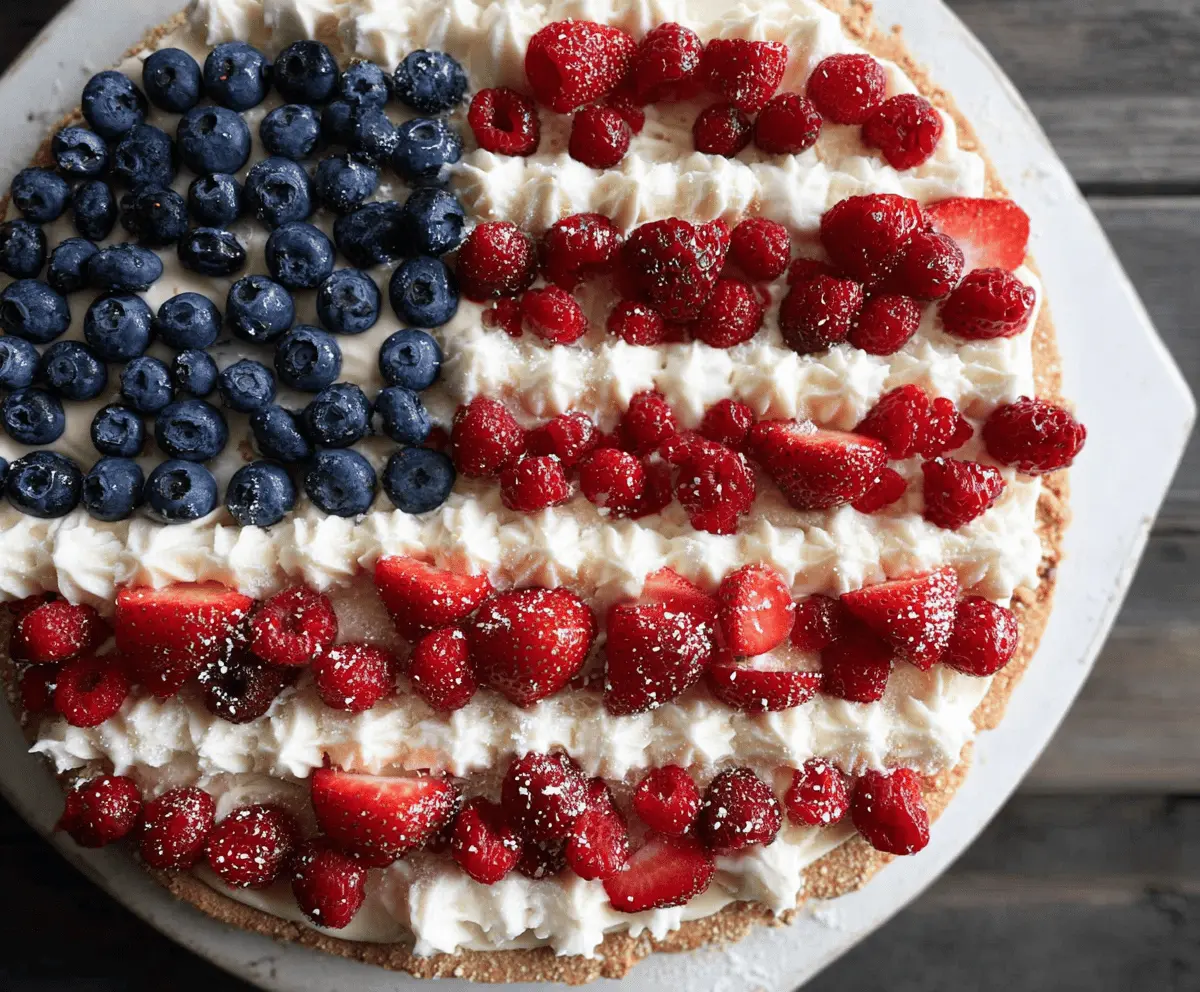 Easy Patriotic 4th of July Dessert Pizza Recipe