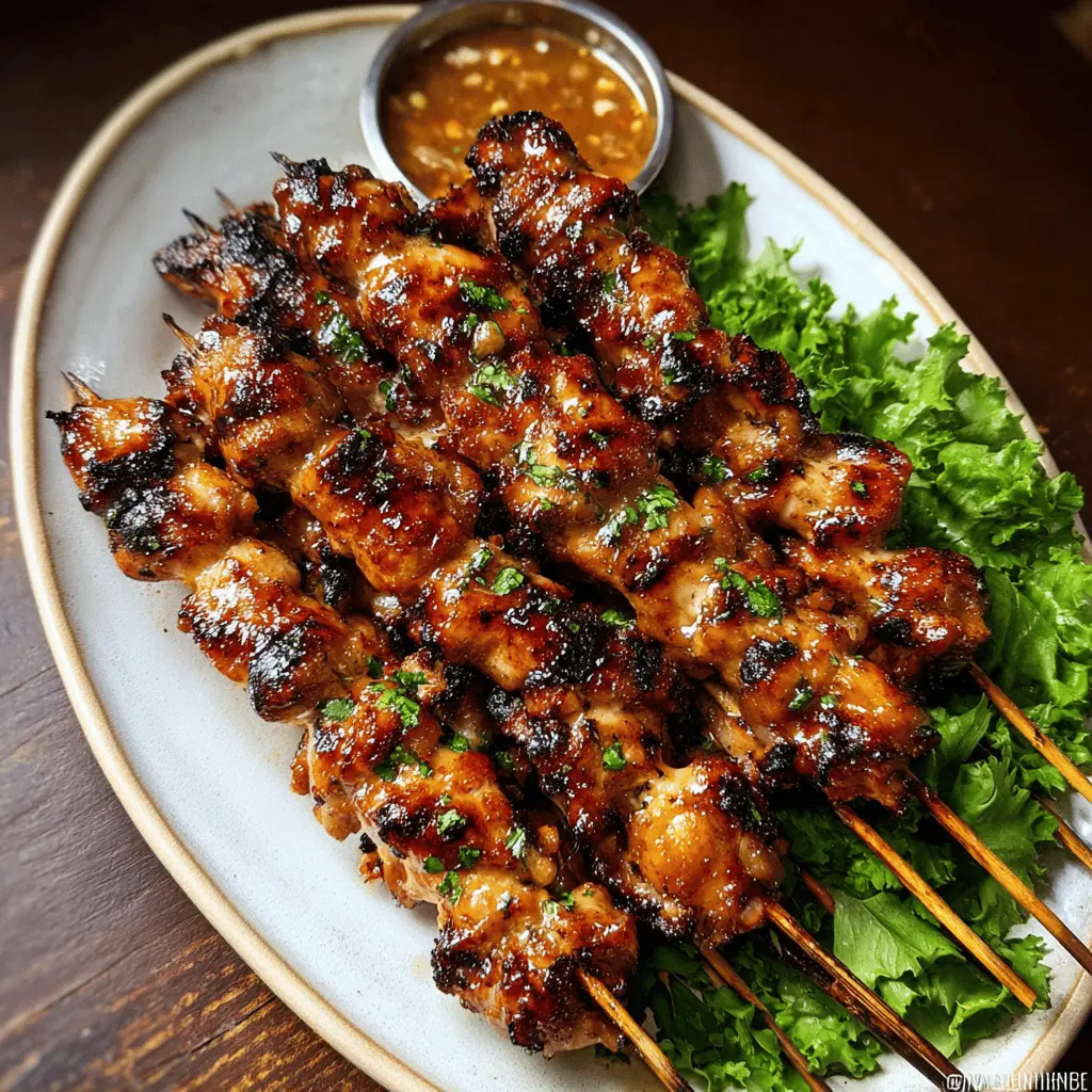 Easy Grilled Thai Chicken Skewers Recipe