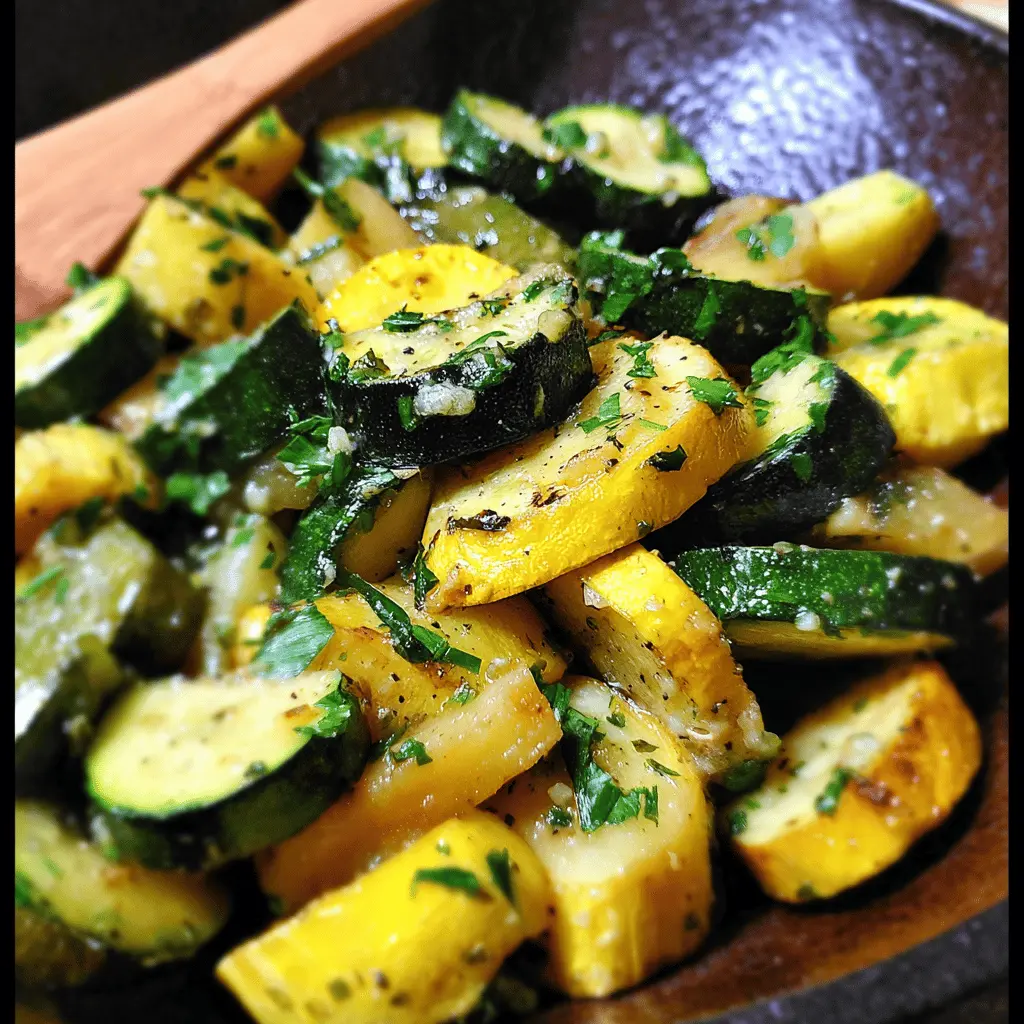 Low Carb Garlic Butter Zucchini & Yellow Squash