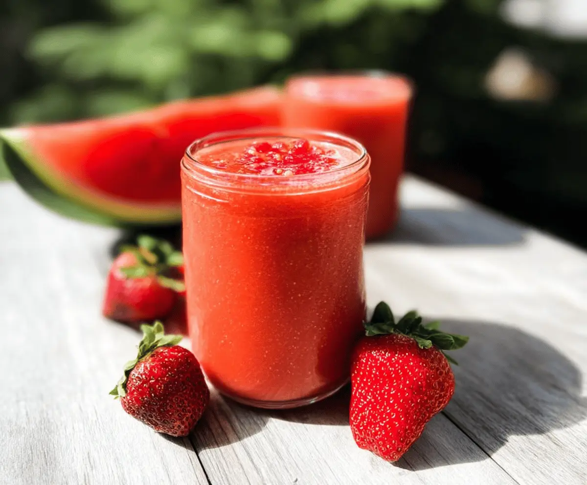 Refreshing Strawberry Watermelon Smoothie Recipe