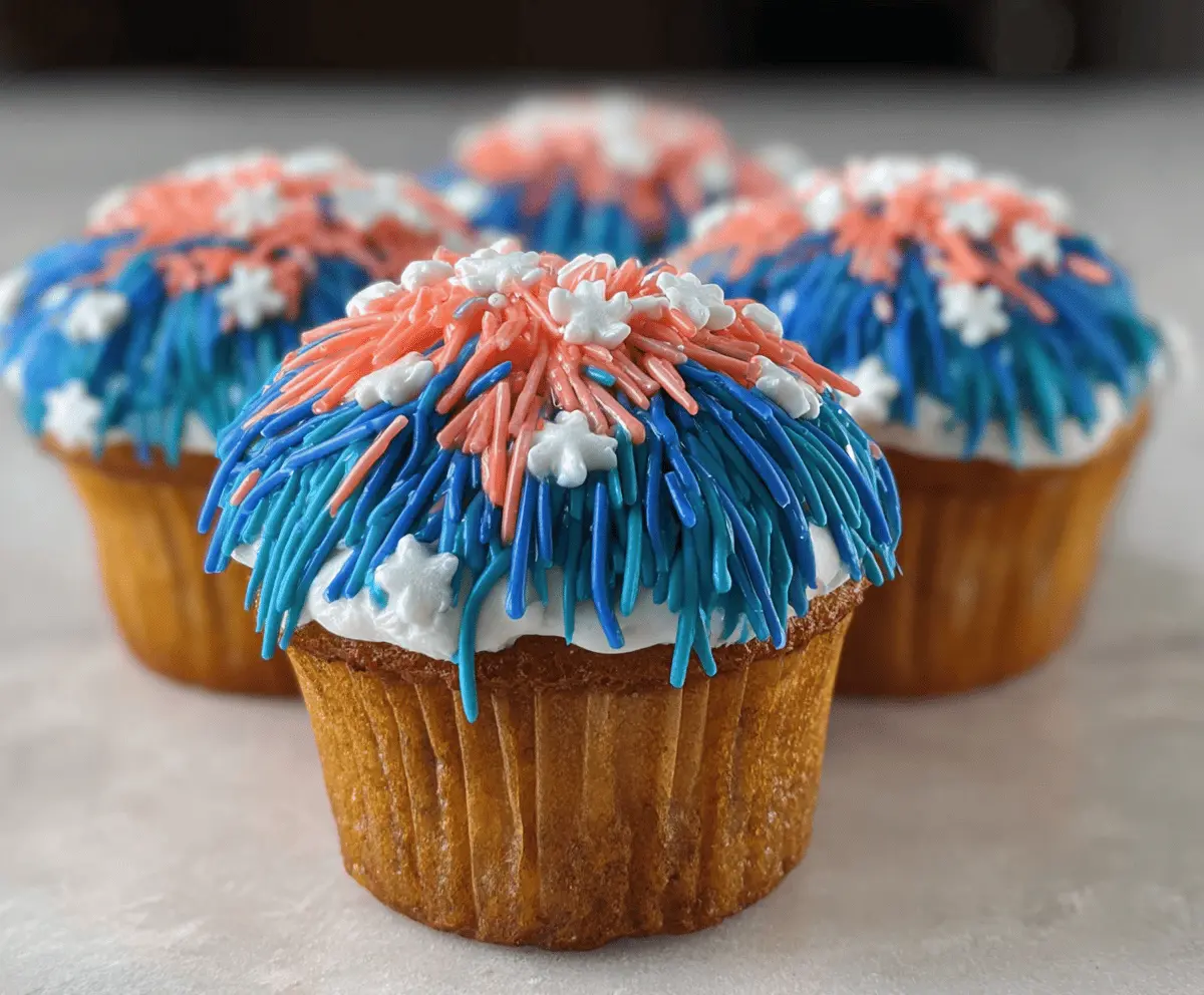 Easy Fireworks Cupcakes Recipe for Beginners