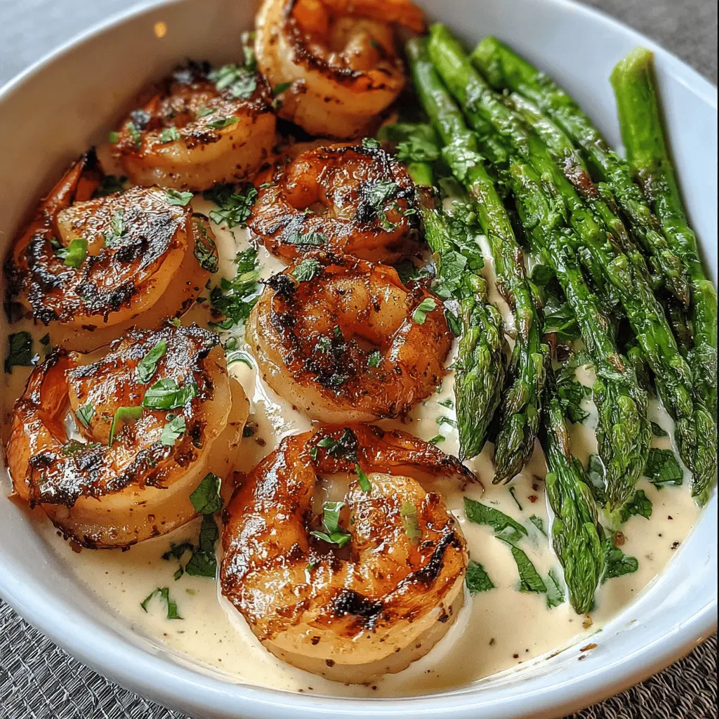 Healthy Grilled Shrimp Bowl with Creamy Garlic Sauce