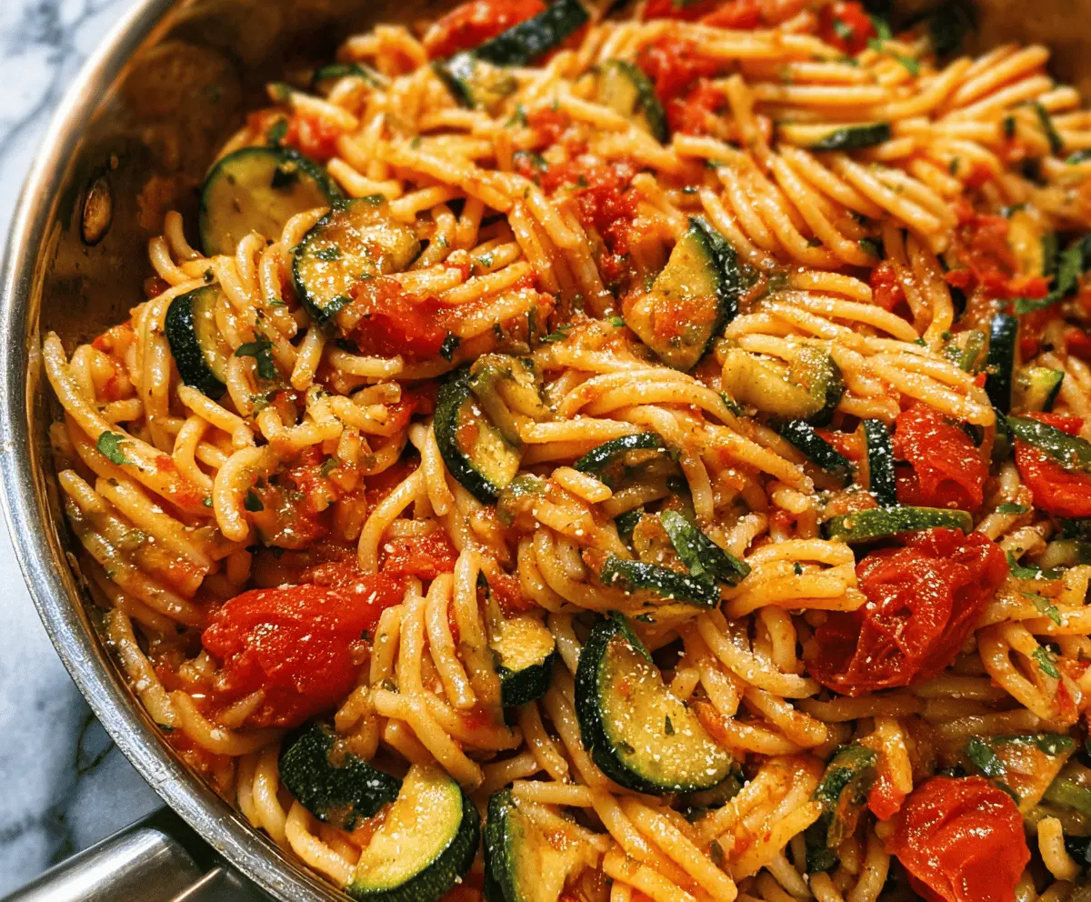 Easy Tomato Zucchini Pasta Recipe