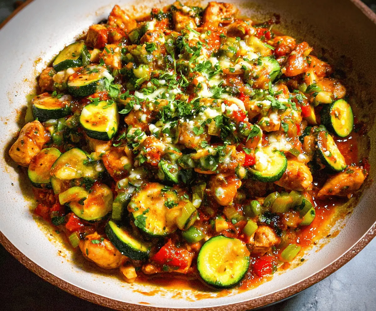 Easy Tex Mex Chicken and Zucchini Skillet